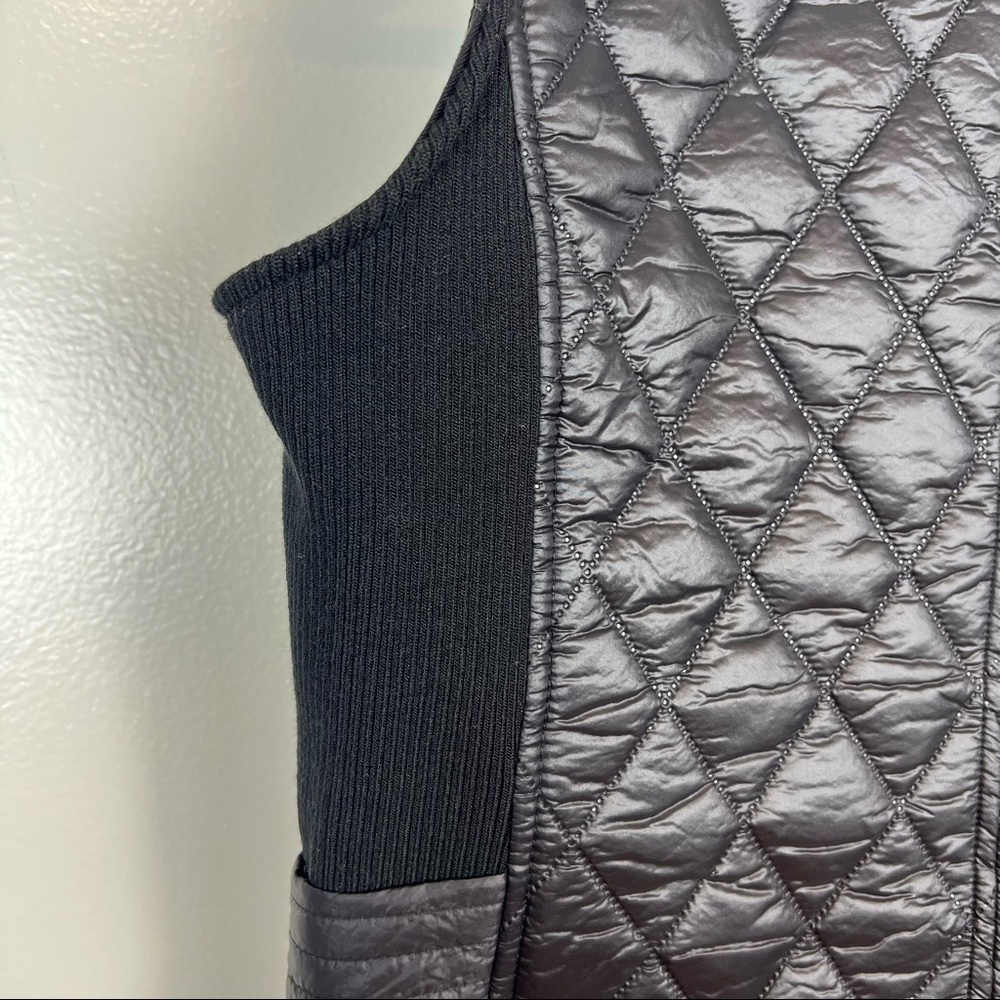 New Marc New York Andrew Mark Chic Jacket Vest Size Small Zip Up Black - Picture 6 of 16